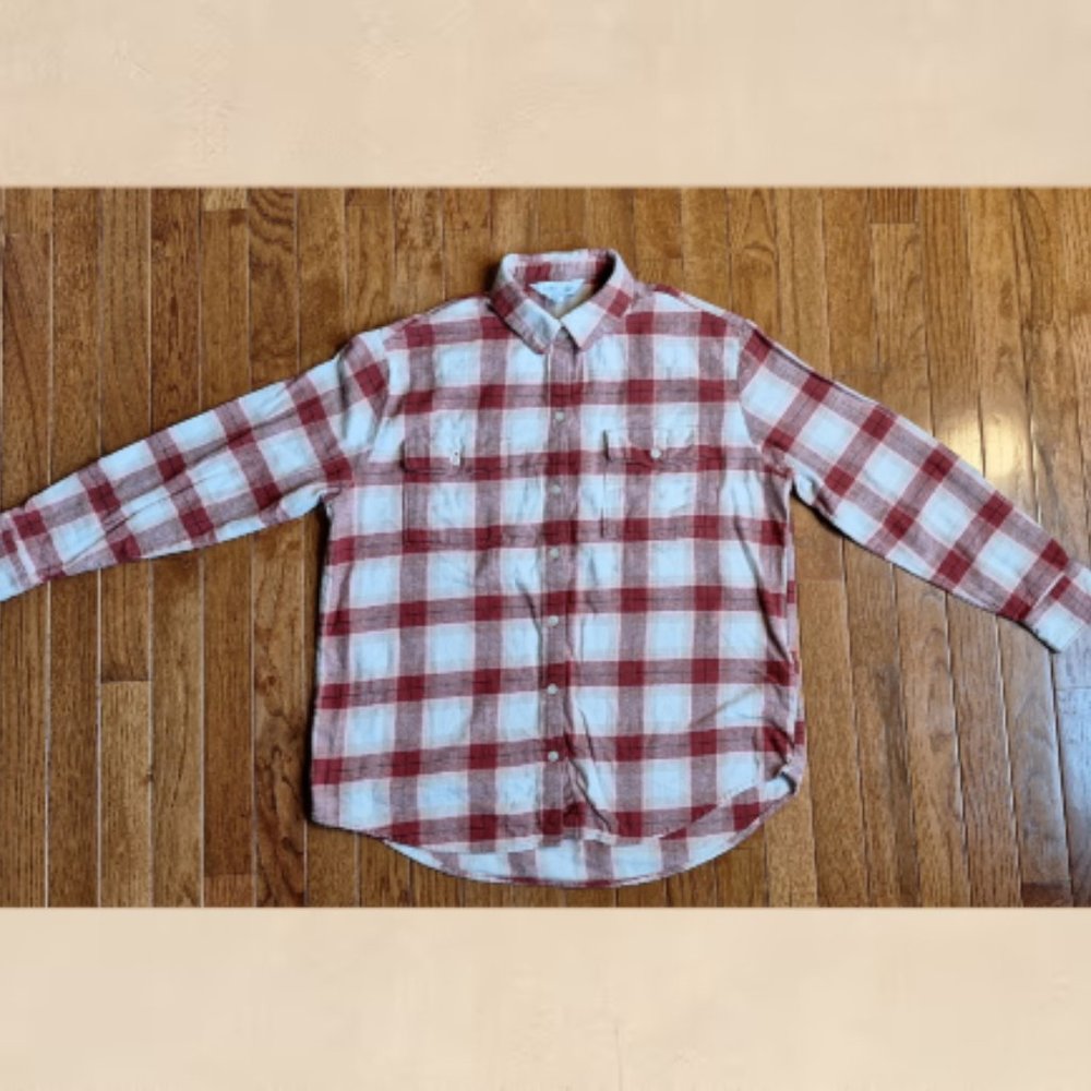 Old Navy Plaid The Boyfriend Shirt Medium